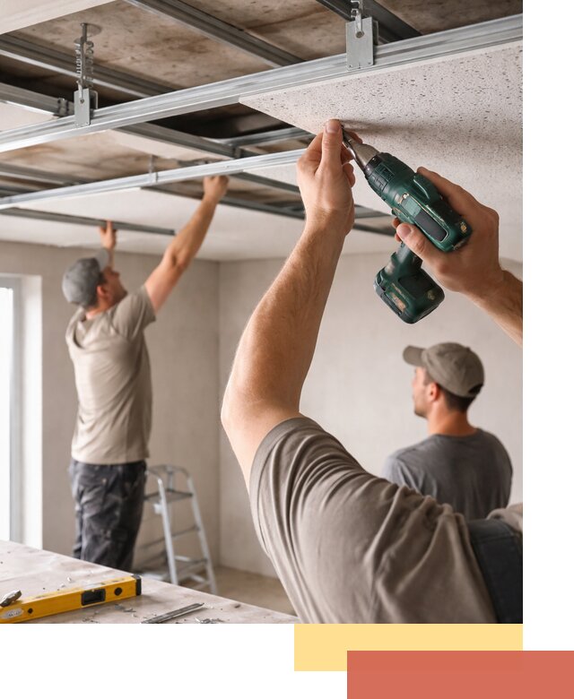 Монтаж акустического потолка в Новотроицке под ключ