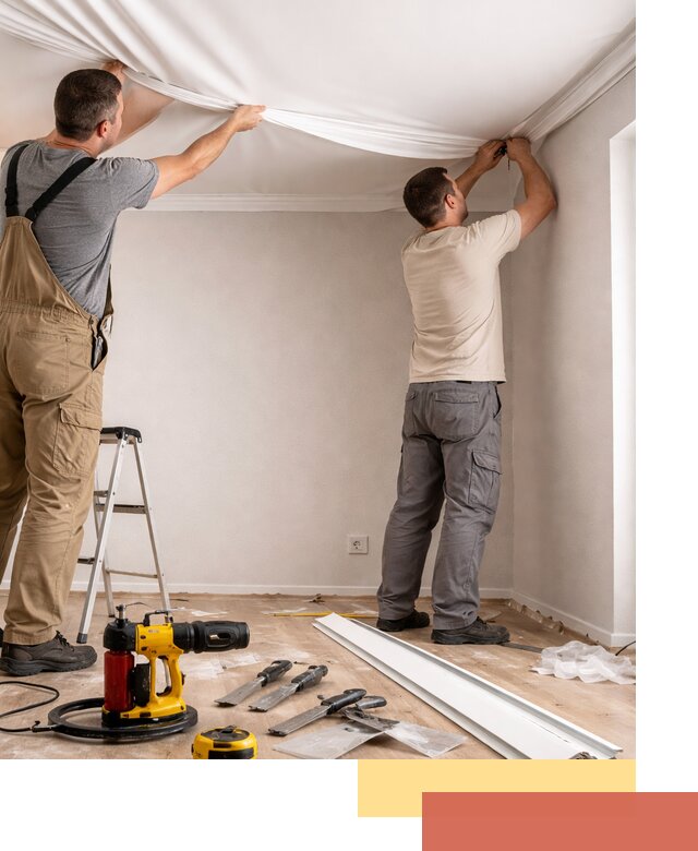 Монтаж ПВХ натяжного потолка в Новотроицке качественно и быстро