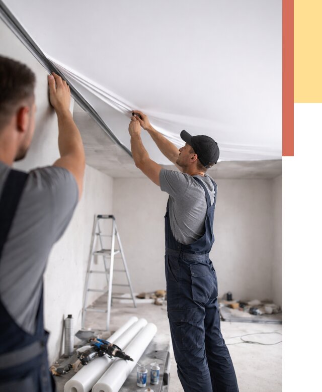 Монтаж матового натяжного потолка в Новотроицке от 4711 руб./м² — быстро и недорого | ОТДЕЛОЧНИК-Нвт