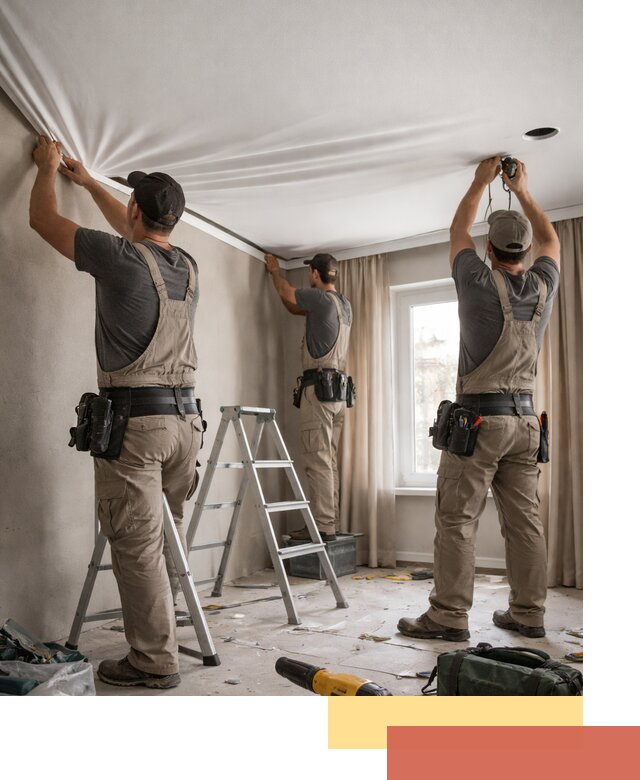 Монтаж матового натяжного потолка в Новотроицке качественно и быстро