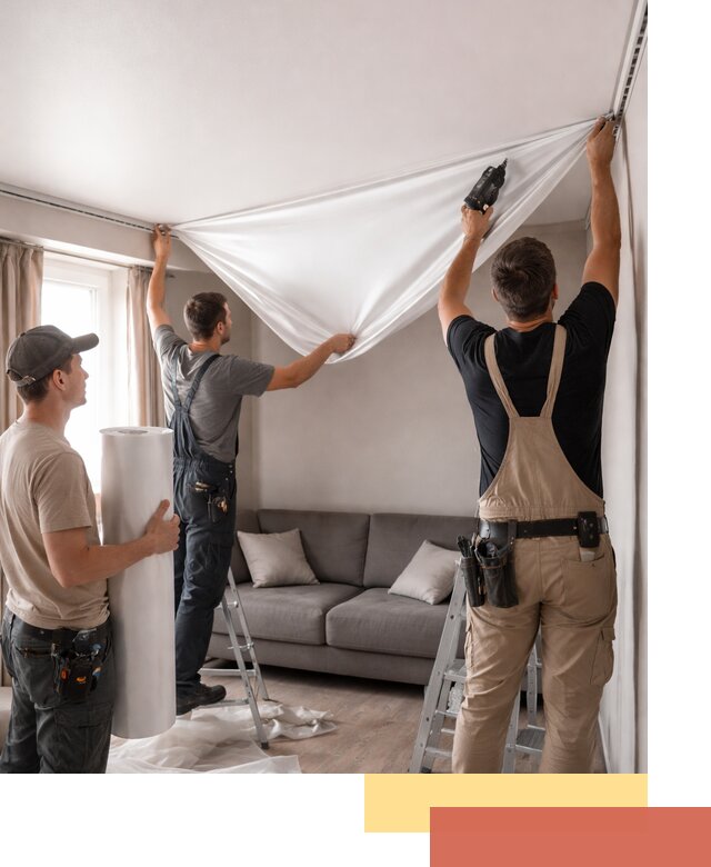 Монтаж сатинового натяжного потолка в Новотроицке качественно и быстро