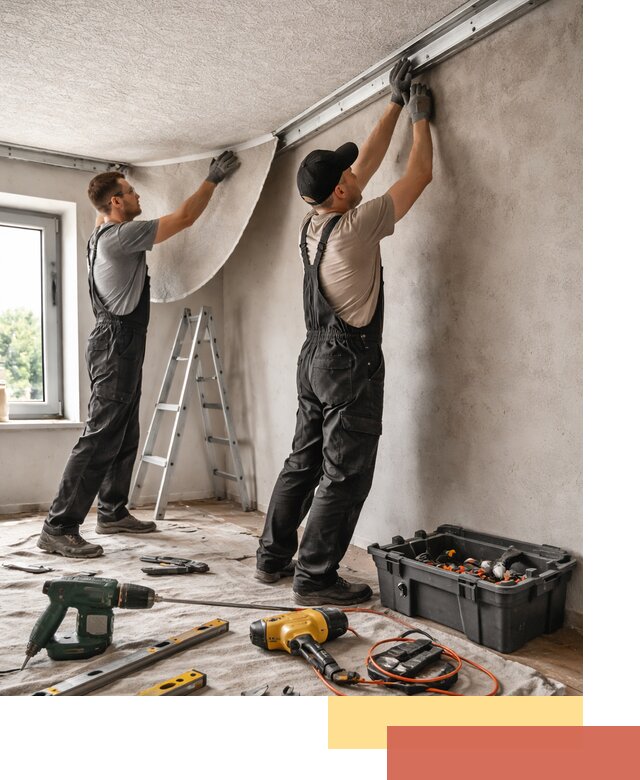 Монтаж фактурного натяжного потолка в Новотроицке качественно и быстро