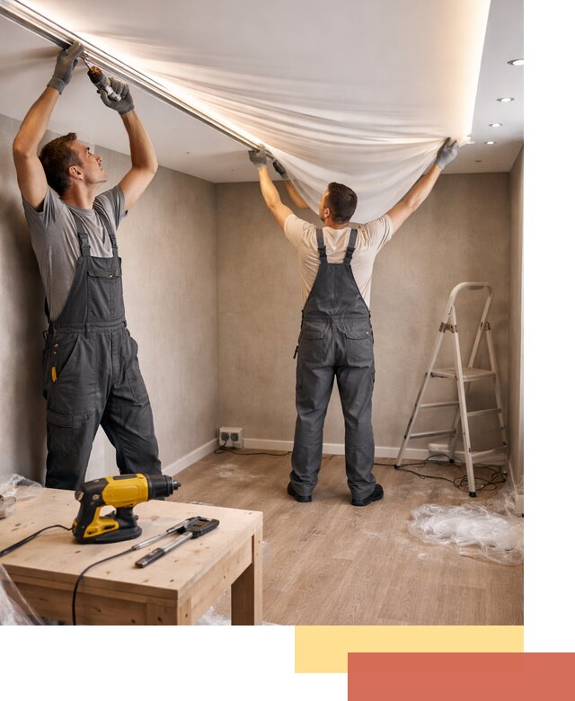 Монтаж натяжного потолка с подсветкой в Новотроицке цена и сроки