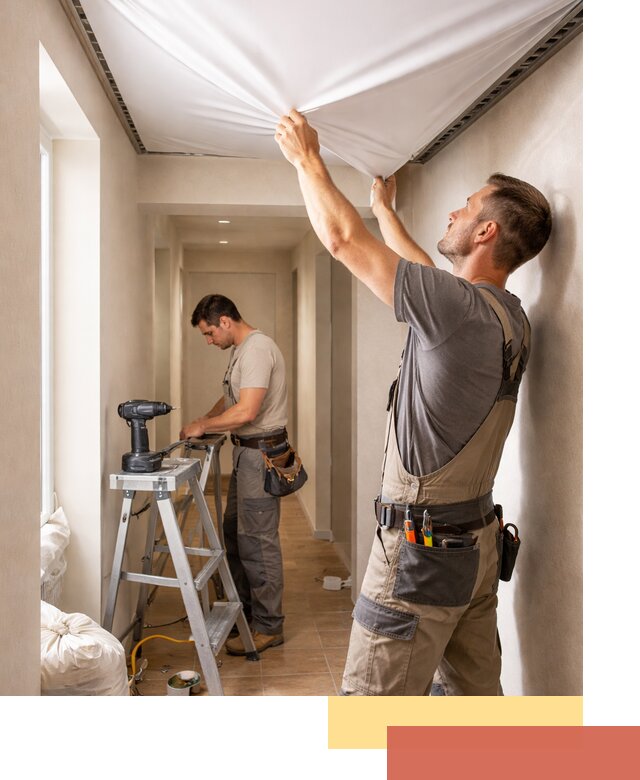 Монтаж натяжного потолка в прихожей в Новотроицке