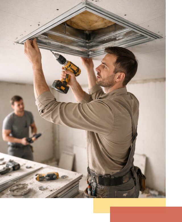 Монтаж люка в потолок из ГКЛ в Новотроицке