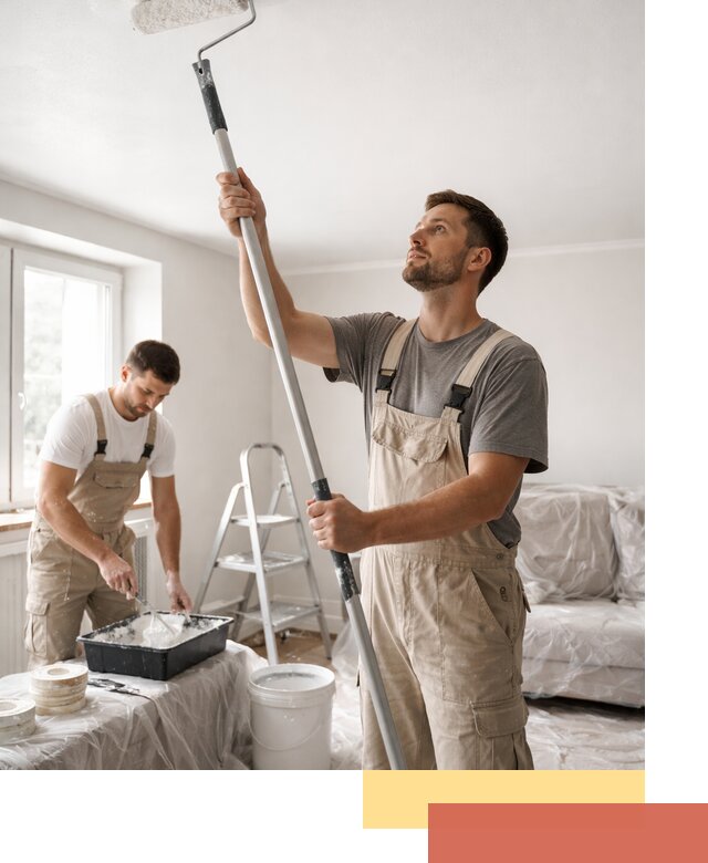 Покраска потолка водоэмульсионной краской в Новотроицке