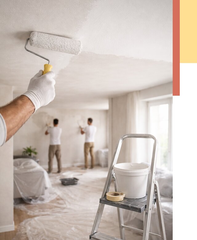 Покраска потолка акриловой краской в Новотроицке от 2617 руб. | ОТДЕЛОЧНИК-Нвт