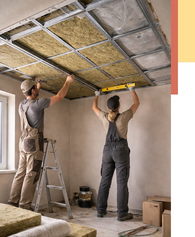 Шумоизоляция потолка в Новотроицке от 1309 руб. под ключ — услуги ОТДЕЛОЧНИК-Нвт